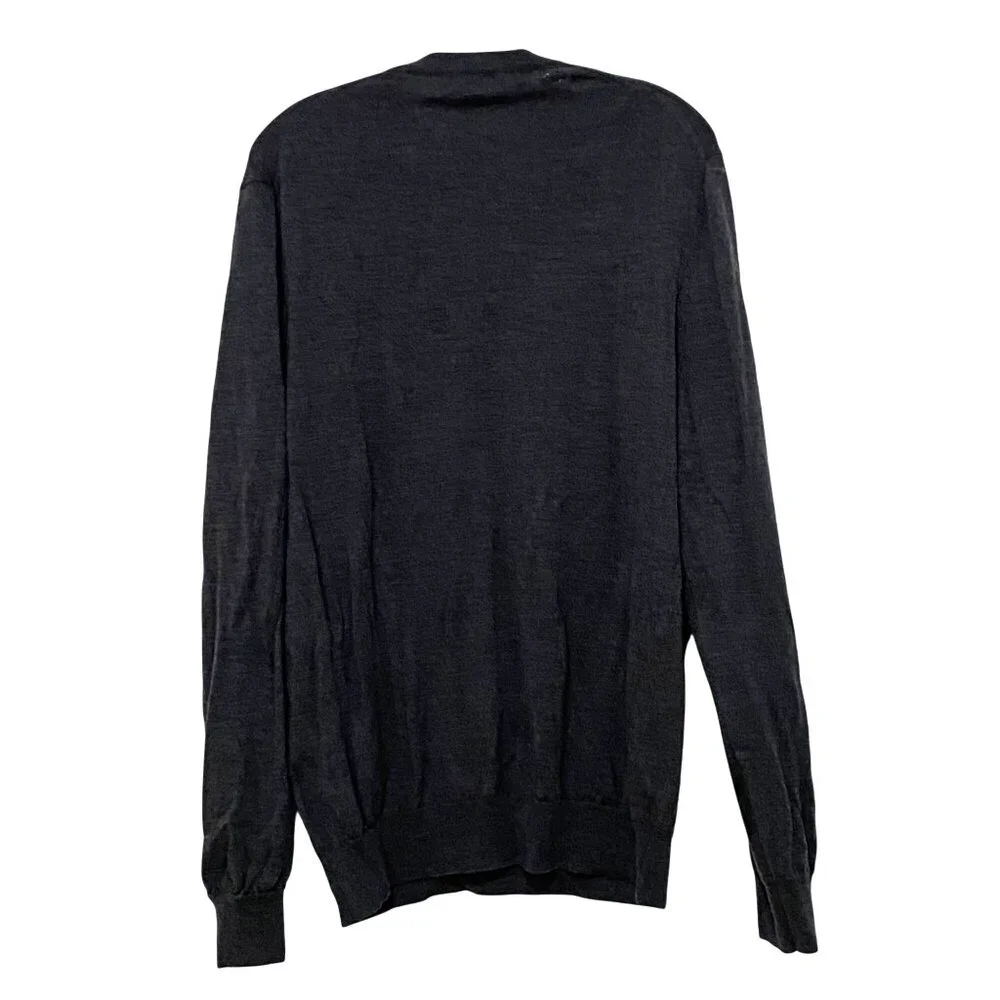 Brooks Brothers Extra Fine Merino Wool Pullover Sweater Mens XL‎ Gray Old Money